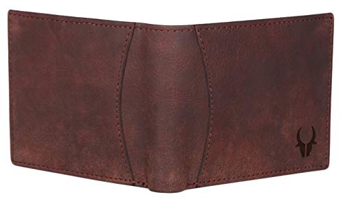 WildHorn Blue Leather Men's Wallet (WH1173) (Brown Crackle 1)