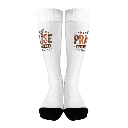 i'll praise him in every season half calf sock for daughter3