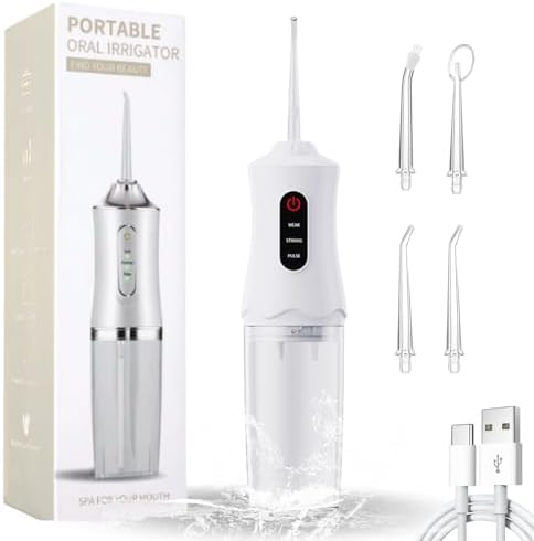 Irrigador Dental Portatil Bucal, Water Flosser, Impermeable Irrig...