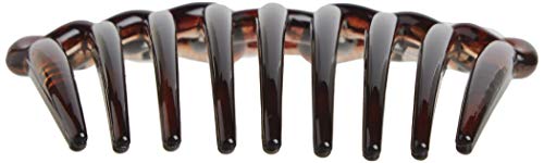 Caravan 9 Teeth Chain Like Design Tortoise Shell French Twist Comb, 1 Count #TOP3