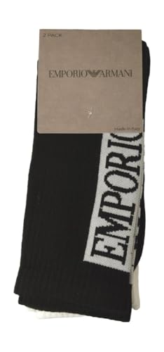 Chaussettes trunk basses Emporio Armani lot de 2 paires avec pied éponge EM000543