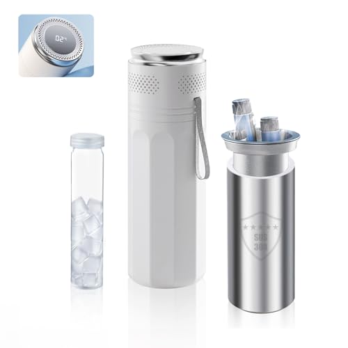 Nevera de insulina con anillo de congelación de metal e indicador de temperatura – Nevera portátil para medicamentos con TSA para viajes – Bolsa para pluma de insulina y medicamentos refrigerantes