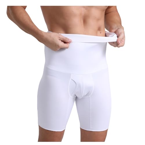 Pantalones cortos con control de abdomen ropa interior moldeadora y pantalones de compresión blanca