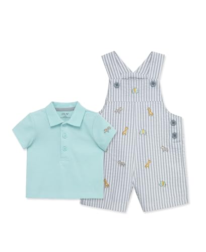 Image of Little Me baby-boys 2-piece Tee Shirt and Shortall Set