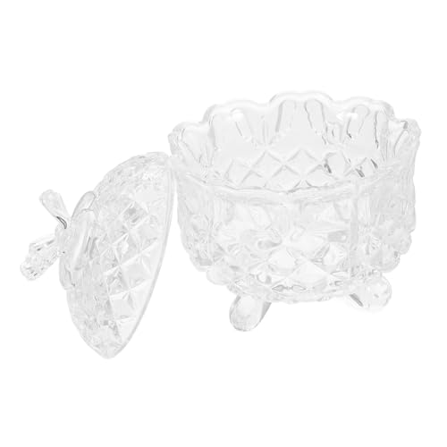POPETPOP Tarro de Vidrio Transparente con Tapa para y Snacks Diseño Artístico Compacto para Cocina Bodas y Decoración del Hogar Almacenamiento Hermético y Ahorro de Espacio