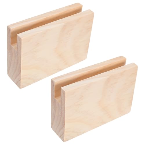 FONDOTIN 2 Piezas Elevadores de Muebles de Madera para Cama y Sofá de Diseño Rectangular con Ranuras para Elevar Mesas Sillas y Armarios Dormitorio y Salón