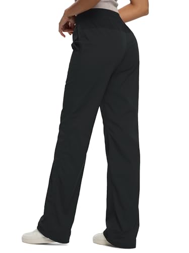 SEVEGO Women's 30"/32"/34"/36" Tall Inseam Lightweight Dance Studio Pants Ruched Workout Athletic Casual Pants2