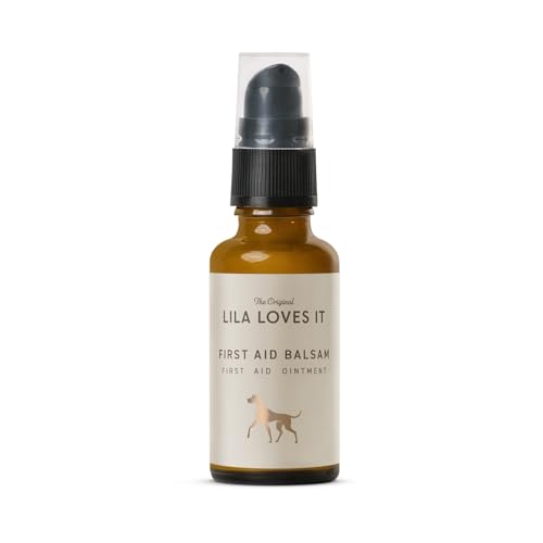 Wundsalbe für Hunde – natürlicher Balsam, mit Aloe Vera und pflanzlichen Ölen, regeneriert und lindert Juckreiz, mit Hyaluron und Zink, FIRST AID BALSAM von LILA LOVES IT, 30 ml