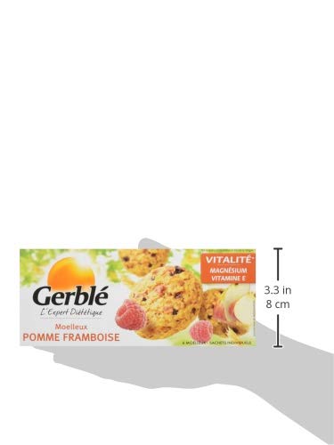 Gerblé Vitalité, Moelleux Pomme Framboise, Sans Huile de Palme, 6 Sachets Individuels, 6 Moelleux, 138 g, 195671 (Lot de 2)
