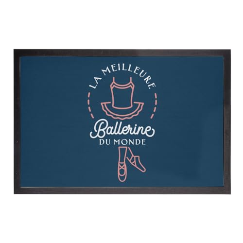 Paillasson bleu de prestige danseuse classique 75x50 cm art