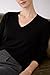 State Cashmere Women’s Essential V-Neck Sweater 100% Pure Cashmere Classic Long Sleeve Pullover (Black, Medium)