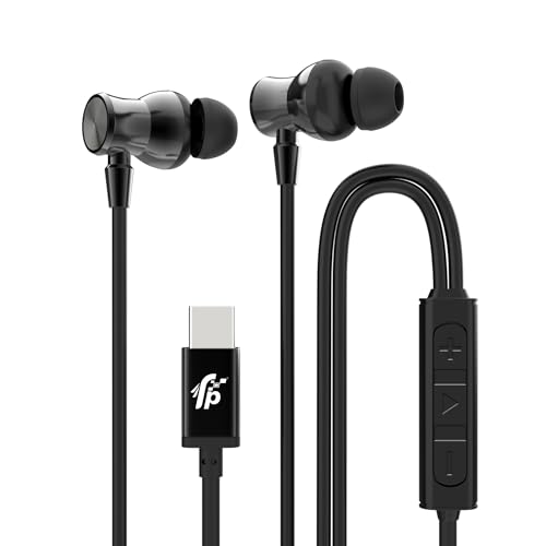Image of Fairpick FP-WZT-44 Wired Earphone with in-Line Mic & Type-C Plug, Midnight Black