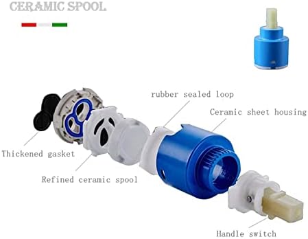 洗面台用バスルーム温水冷混合水栓 - ゴールドブラック、デッキマウント、シングルレバー、真鍮(White Gold)