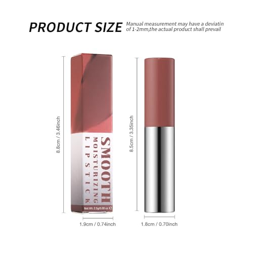 Image of Muted Nude Brown Matte Lipstick Crayon - Waterproof Long Lasting Lip Liner Pencil, High Pigment Creamy Velvet Lipstick, Non-Drying Lip Color for Women, 01#