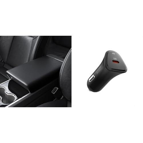Spigen Tesla Model Y (2024-2023) & Model 3 (2023) Kol Dayama (Kolçak) Koruyucu Kılıf TO240 Black - ACP06042 Spigen 30W USB-C Araç içi Hızlı Şarj Aleti