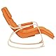 vidaXL Schaukelstuhl Relaxstuhl Schwingstuhl Ruhesessel Loungesessel Sessel Schwingsessel Polstersessel Schaukelsessel Wohnzimmer Dunkelgelb Stoff