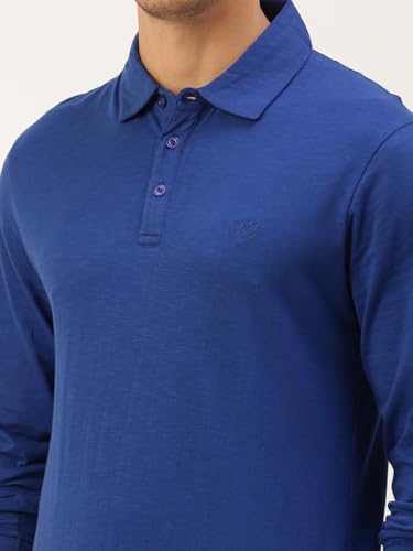 Image of Macroman M-Series Comfort Full Sleeve Slub Polo T-Shirt for Men, 100% Cotton, Pack of 1