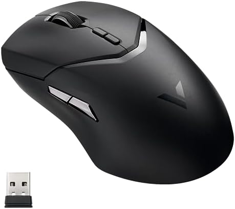 Rapoo VT9Pro Wireless Gaming Mouse - Esports Grade Performance Gaming Mice, PAW 3398 Sensor, 26000 DPI, 1ms Response Time, 68g Lightweight, 10 Programmable Buttons, Long Battery Life, Black