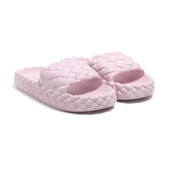 Image of Women's Anti-Skid Comfort Slippers | Soft Cushioned Eva Footbed Lightweight Slides for Summer | Girls Platfoam Slip-On Footwear for Home Indoor & Outdoor Use Flip Flop