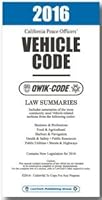 2016 CALIFORNIA VEHICLE CODE - QWIK-CODE 1563250705 Book Cover