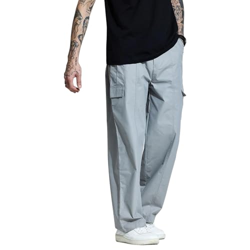Image of SNITCH Button Closure Cotton Blend Light Weight Machine Wash Full Length Loose Fit Cargo Pants