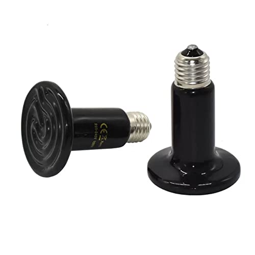 Lámpara Cerámica de Calor - 150 W - Tensión 220V - Contribuye al Óptimo Crecimiento de los Pollitos - Aporta Calor Sin Iluminar - Para Casquillos E27 - Elaborada con Material Cerámico - Weiqian Cover