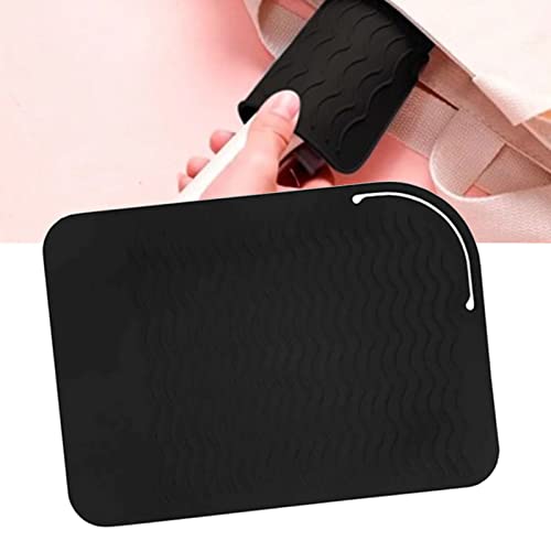 Funda y Alfombra de Silicona Resistente al Calor para Planchas de Pelo, Rizadores y Herramientas de Estilizado Capilar, Portátil para Viaje miniatura 7
