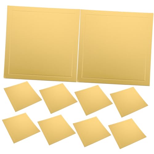 SOLUSTRE 10pcs Thicken Square Cake Boards Sturdy Cardboard Cake Base Trays for Decorating for Parties Bakeries and Special Occasions