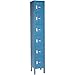 Six Tier Locker, 12x12x12, 6 Door, Ready To Assemble, Blue