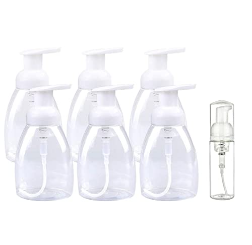 Zubree Foaming Soap Dispensers, Pump Bottles +Bonus Gift - Travel Size Mini Soap Dispenser, BPA Free (6-Pack)