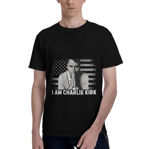 I Am Charlie Kirk Vintage T-Shirt - Classic Fit, Crew Neck, Adultblack2