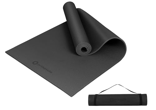 Image of Primasole Yoga Mat with Carry Strap for Yoga Pilates Fitness and Floor Workout at Home and Gym Non-slip 9 colors