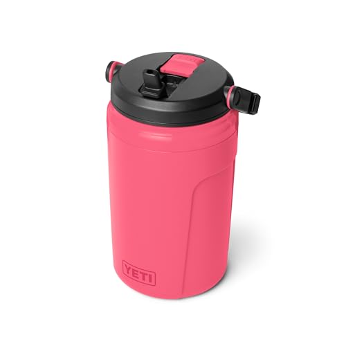 Image of YETI Silo 40 oz Insulated Magslider Straw Cap Water Jug - Leakproof, Lightweight Sports Bottle with Fence Hook Handle - Keeps Drinks Ice-Cold - Ideal for Gym, Sports & Tournaments, Tropical Pink