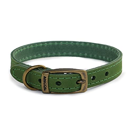 Ancol Timberwolf Leather Dog Collar, Size 4