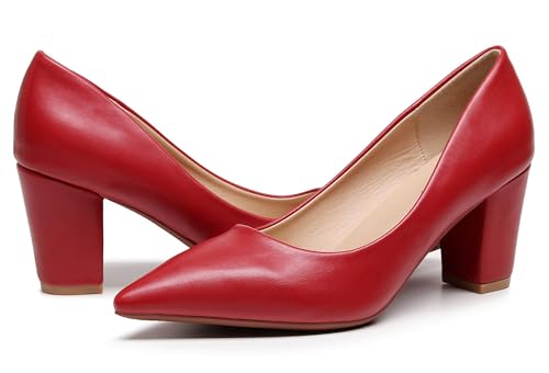 Image of VenusCelia Women's Lewin Pump Chunky Heel Shoe