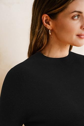 Arach&Cloz Women's Wool Blend Summer Fall Seamless Rip Resistant Tops Opaque Shirts 6