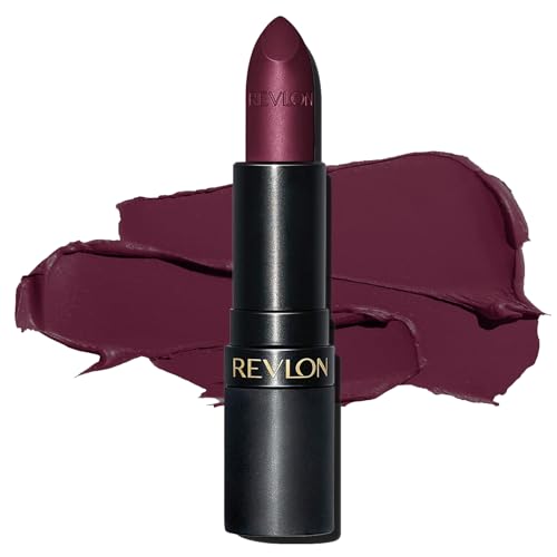 Image of REVLON Super Lustrous Creme Lipstick, 80% Conditioning Ingredients, intance color, Waterproof, Long-Lasting, 100% Vegan Lipstick, Black Cherry (477), 4.25 gm