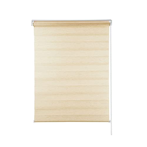 Persiana para Janela Rolo Zebra Tecido Duplo com Faixas Opacas e Transparentes L 1,40 m x A 1,60 m,