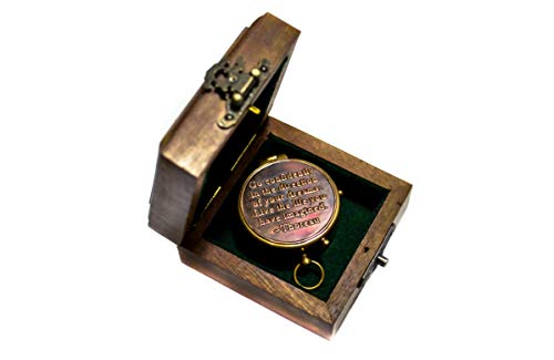 Brújula de bolsillo de latón vintage de 2 pulgadas miniatura 4