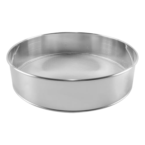 Nicear Tamis à farine en acier inoxydable 60 mailles, tamis de cuisson manuel, tamis rond de grande capacité pour sucre glace, farine et poudre à gâteau