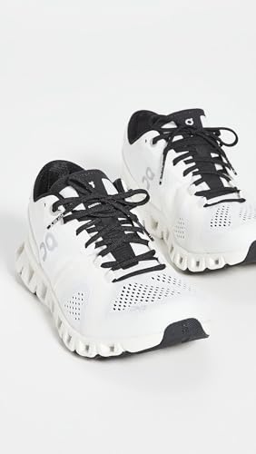 On On Women's Cloud X Sneakers, White/Black, 6 Medium US