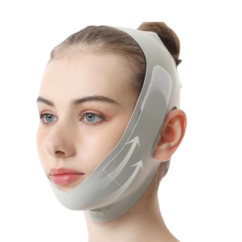 OUDQFCJ Mascarilla Reutilizable en Forma de V para Reducir Papada y Reafirmar la Piel Facial (Verde)