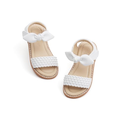 Image of Flaryzone Girls Sandals Open Toe Summer Flats Dress Sandals Shoes Toddler /Little Kid