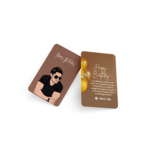 Image of Fairus CUSTOMIZED Wallet Card - Your Photo, Illustration or Bitmoji, Message, Spotify Song Code backside Best for Special Occasion Gift For Loved One (1 Person Illustration Wallet Car)