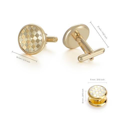 Set de Gemelos y Botones para Camisa de Hombre Clásico miniatura 3