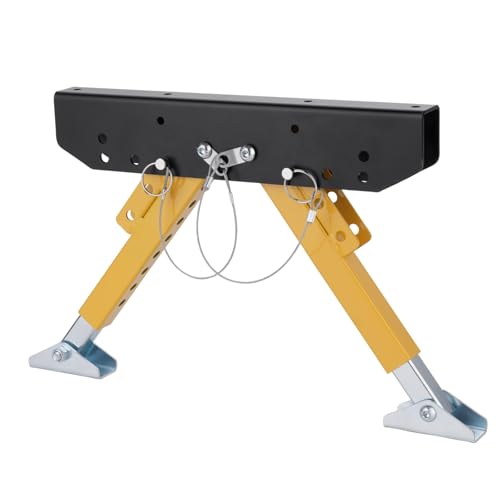RV Step Stabilizer Kit Heavy Duty Adjustable Support for Camper Trailer & Motorhome 3 000LBS Capacity 18-26 Height Anti-Rust Coating RV Stair Stabilizer for Shake-Free Parking