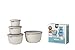Produktbild Mepal Multischüssel-Set Cirqula 4-teilig  Nordic White  hoch und rund Inhalt: 500, 1000, 2000, 3000 ml  bruchfestes Material-auslaufsicher  tiefkühlgeeignet-spülmaschinengeeignet, Melamine, 3001