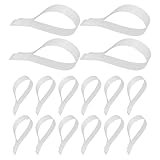 Mobestech Correas de Fijación de Alambre para Caja de Percusión 20 Piezas Correas de Montaje Flexibles de PET Color Blanco Marfil Accesorios para Batería y Percusión Uso Profesional para