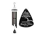Personalized 'Listen to the Wind' Memorial Wind Chime (21' Black)
