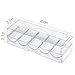 JIESITE Clear Acrylic Poker Chip Rack with Lid/Without Lid, Casino Poker Chip Tray Rack Chip Storage Display Case for Texas Hold'em, Blackjack, 100 Chips Each (5 with Lid)